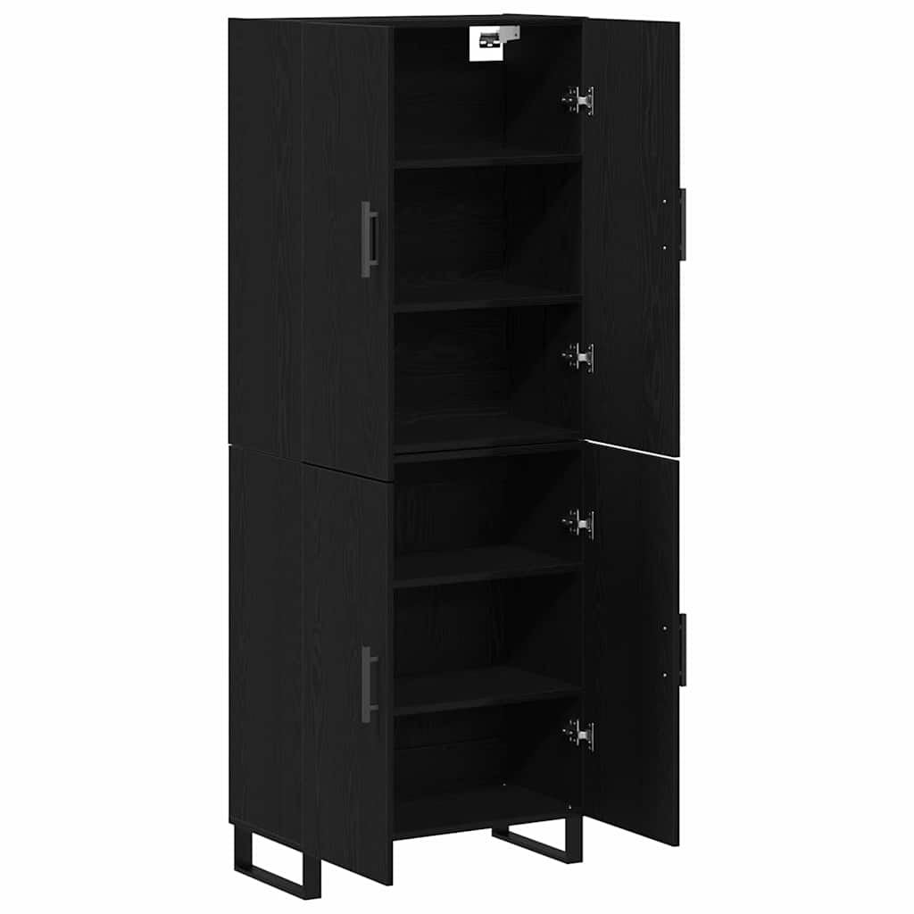 Buffet 2 pcs Chêne noir 69,5 x 34 x 180 cm Bois d'ingénierie - XIOS
