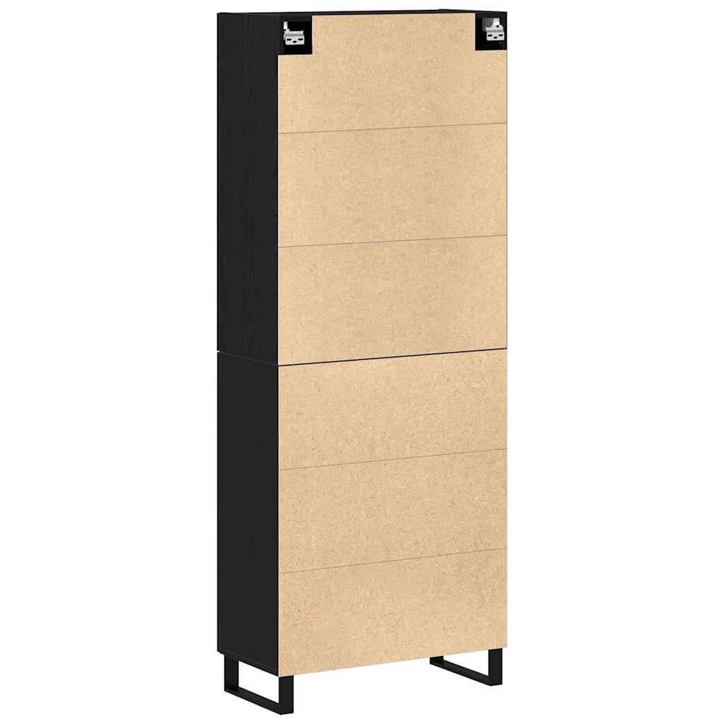 Buffet 2 pcs Chêne noir 69,5 x 34 x 180 cm Bois d'ingénierie - XIOS