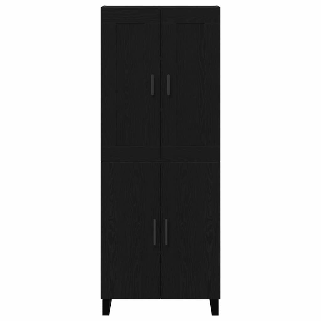 Haut Armoire Montage mural 2 pcs Chêne noir 69,5 x 34 x 180 cm - XIOS
