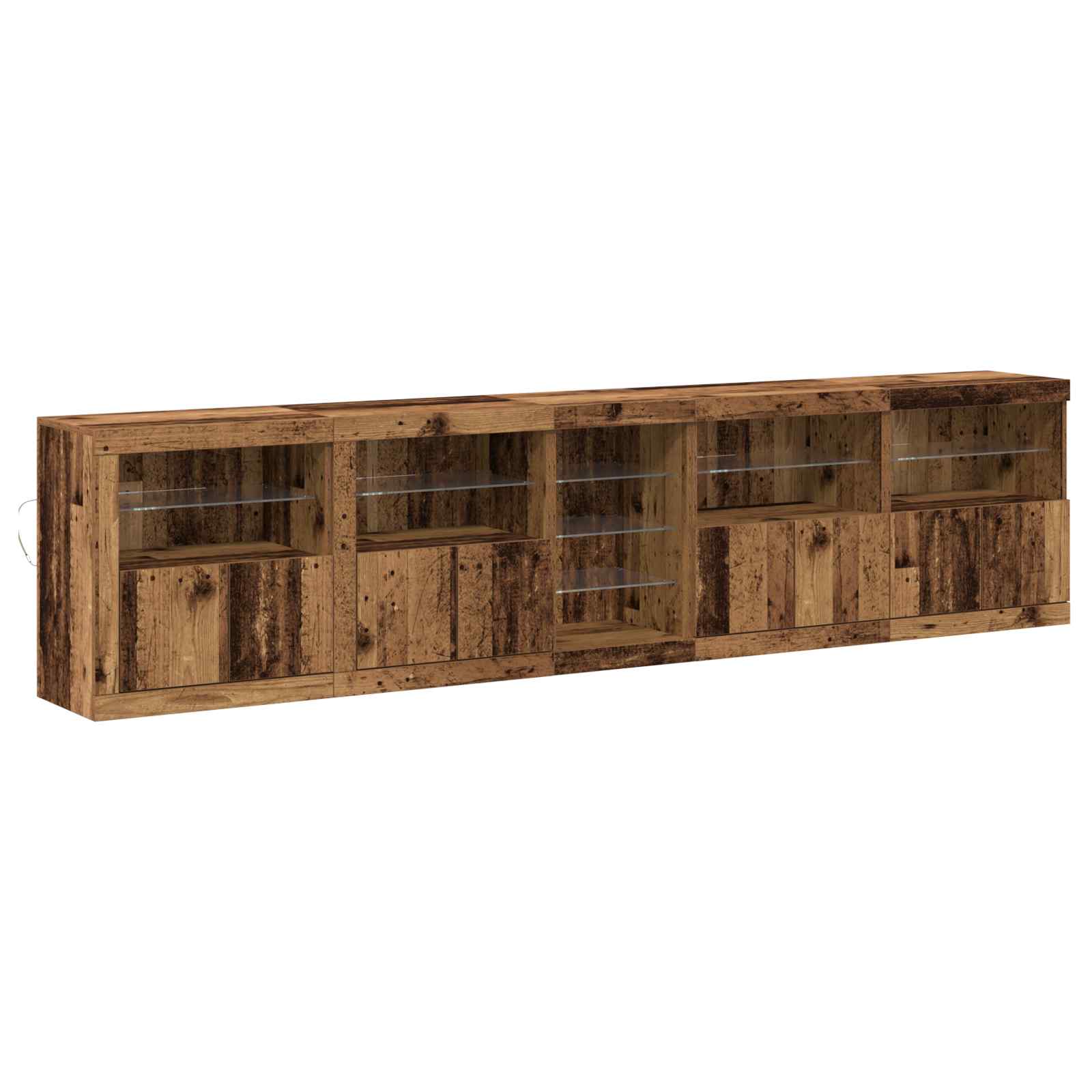 Buffet LED Bois ancien 283 x 37 x 67 cm Bois d'ingénierie - XIOS