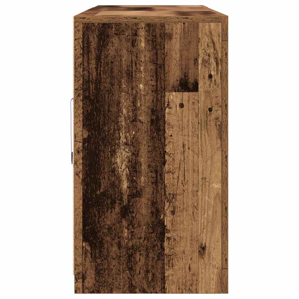 Buffet LED Bois ancien 162 x 37 x 67 cm Bois d'ingénierie - XIOS