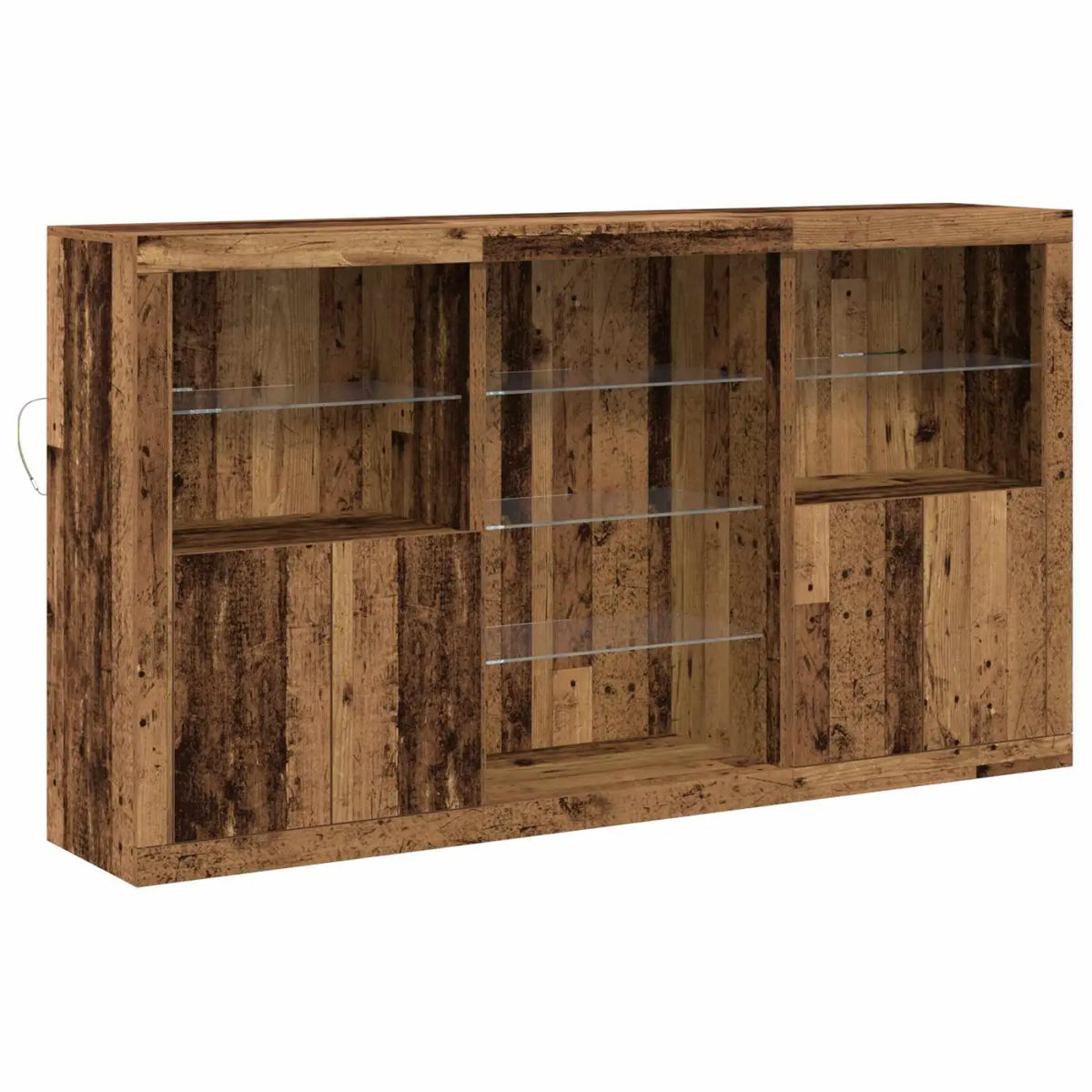 Buffet LED Bois ancien 181,5 x 37 x 100 cm Bois d’ingénierie - XIOS