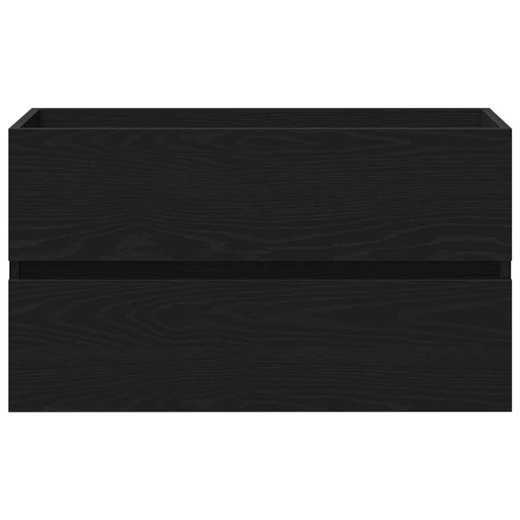 Meuble de Lavabo de Salle de Bain Chêne noir 80 x 39 x 62 cm - XIOS