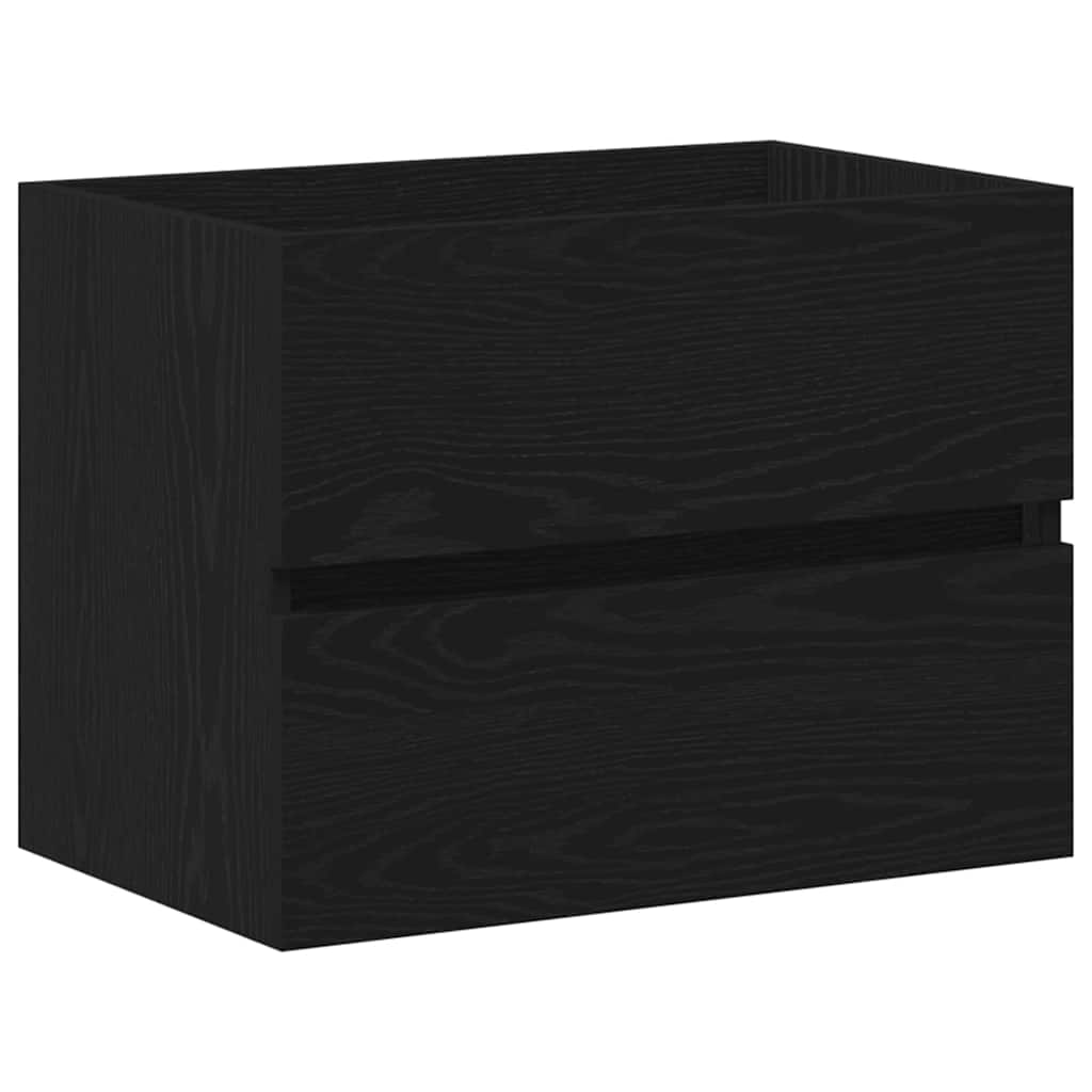 Meuble de Lavabo de Salle de Bain Chêne noir 60 x 39 x 62 cm - XIOS