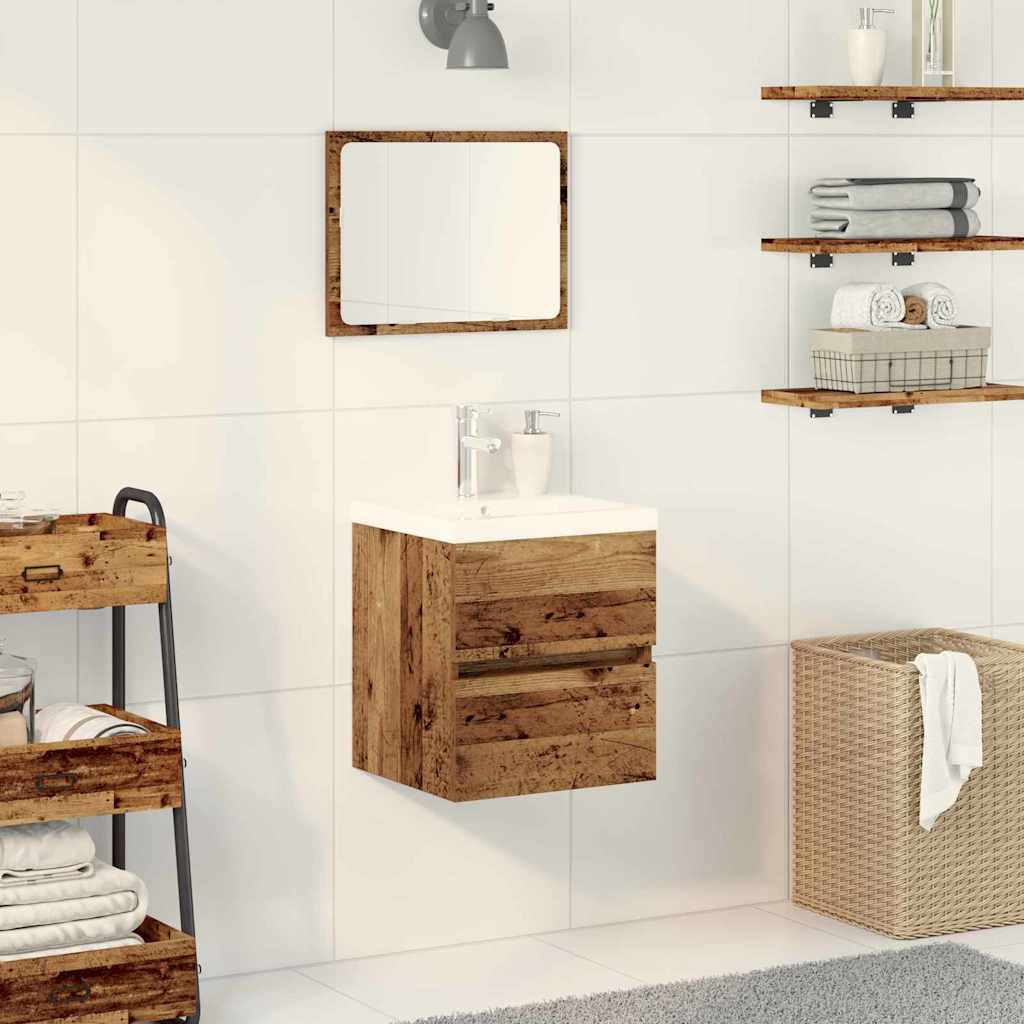 Meuble de Lavabo de Salle de Bain Chêne noir 41 x 39 x 62 cm - XIOS