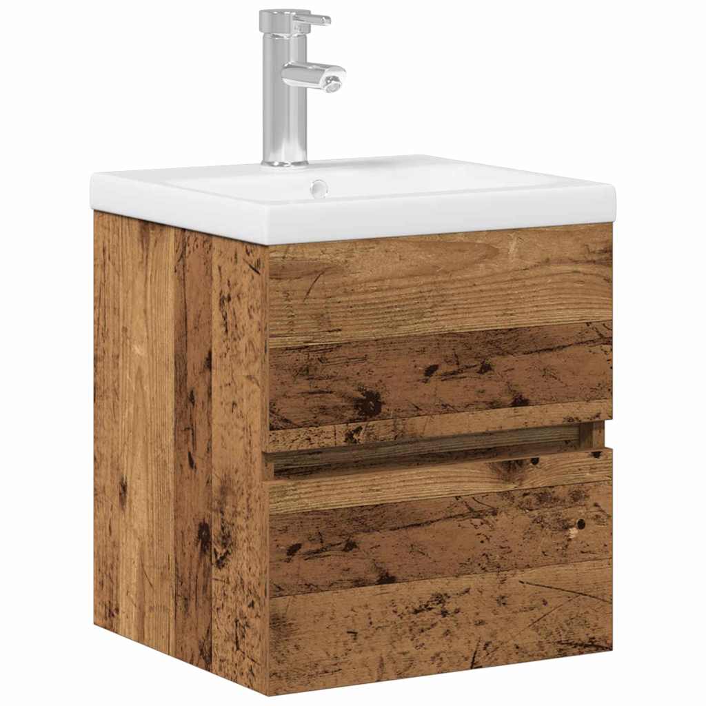 Meuble de Lavabo de Salle de Bain Chêne noir 41 x 39 x 62 cm - XIOS