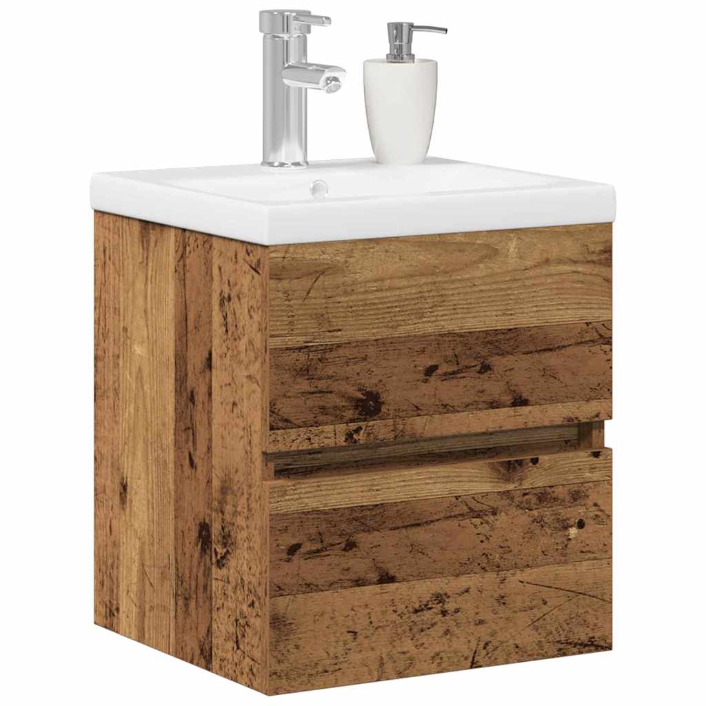 Meuble de Lavabo de Salle de Bain Chêne noir 41 x 39 x 62 cm - XIOS