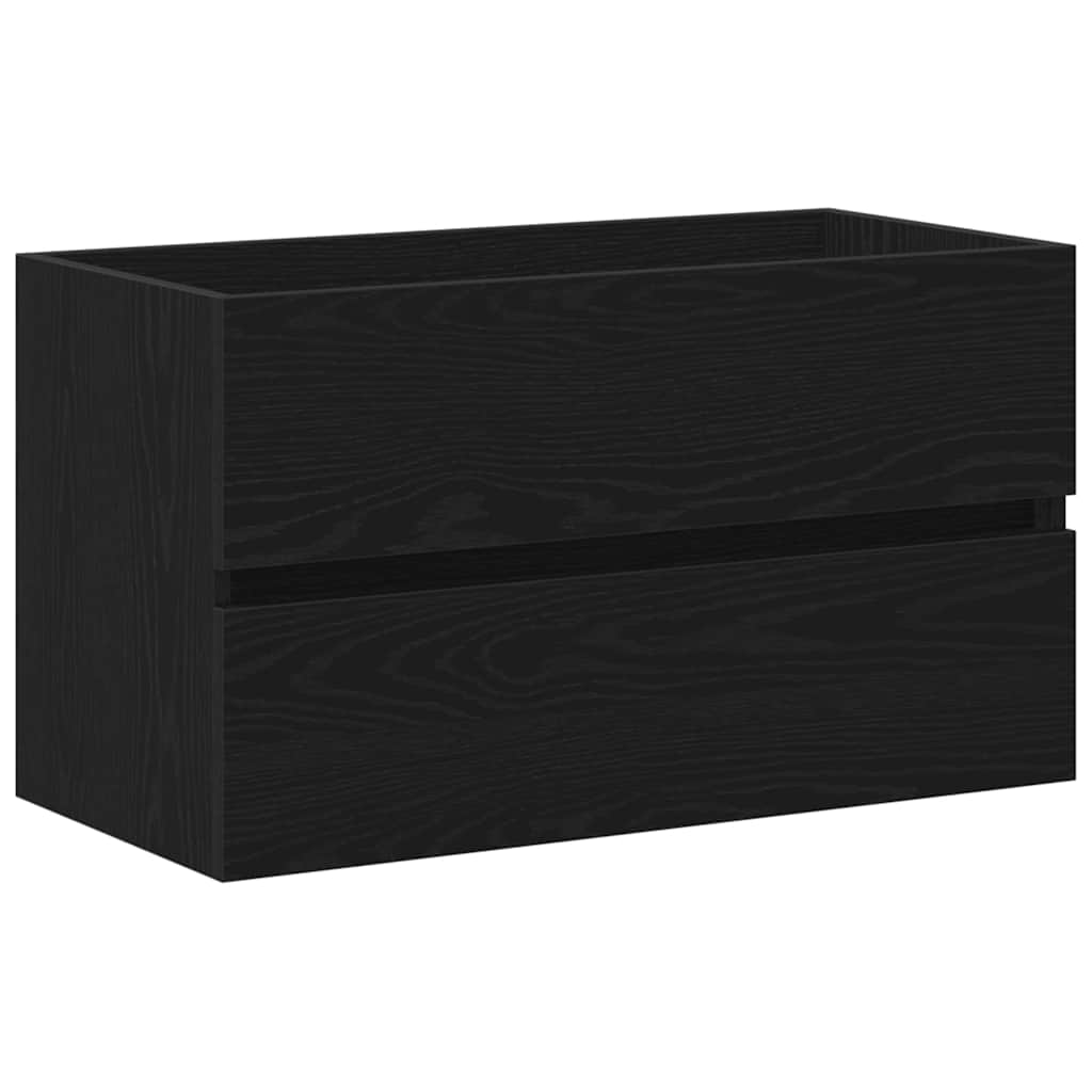 Meuble de Lavabo de Salle de Bain Chêne noir 80 x 39 x 62 cm - XIOS