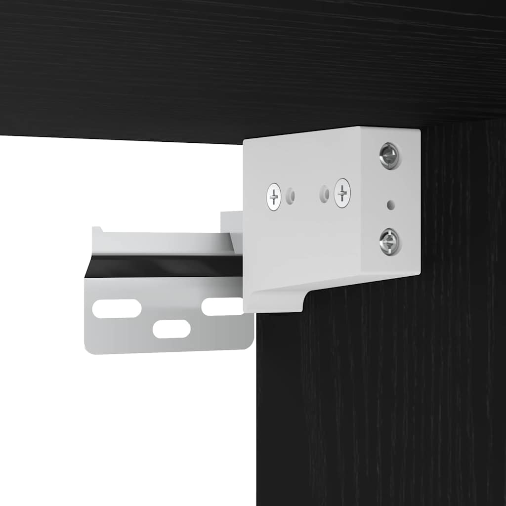 Armoires de Couloir 2 pcs Chêne Noir Bois d'Ingénierie
