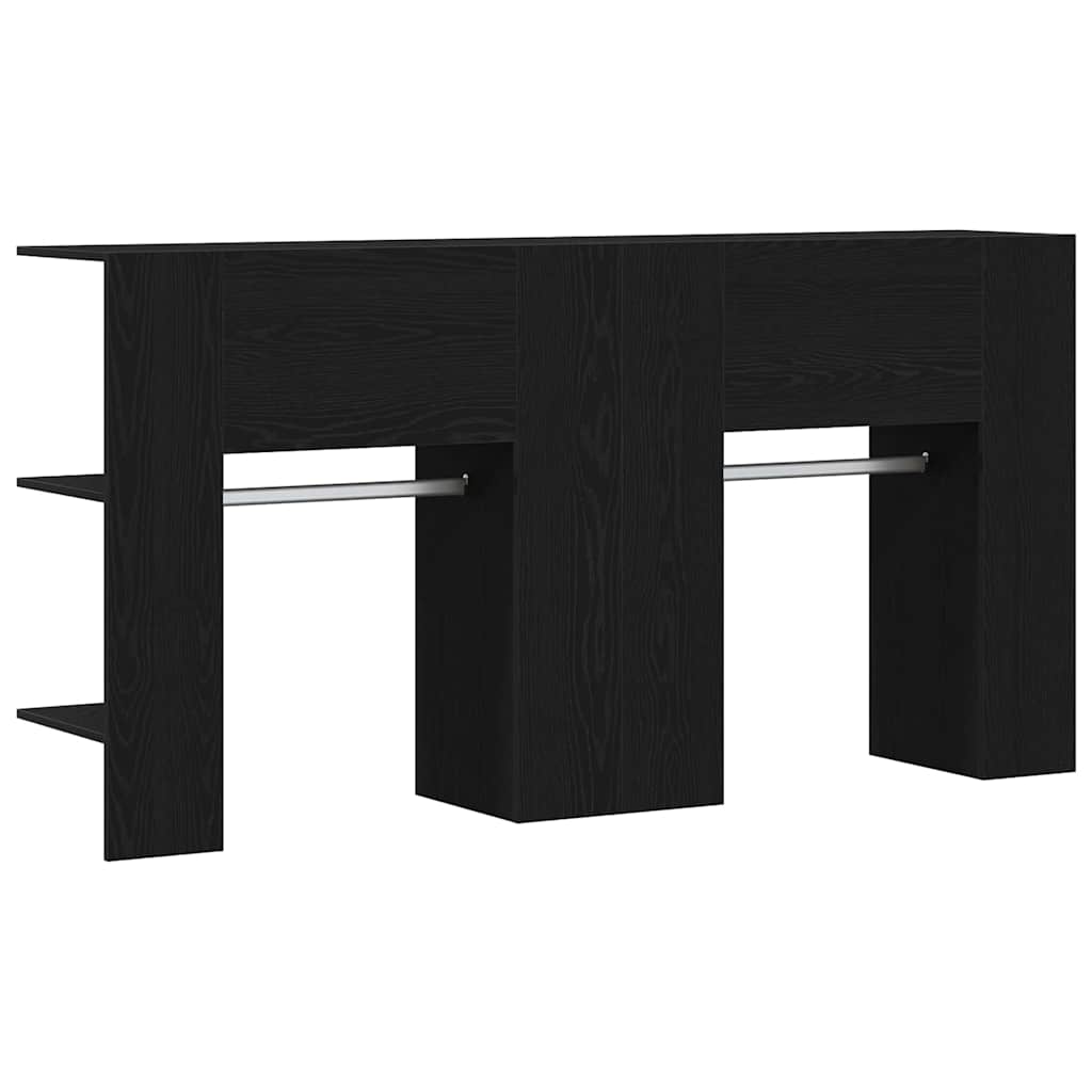 Armoires de Couloir 2 pcs Chêne Noir Bois d'Ingénierie