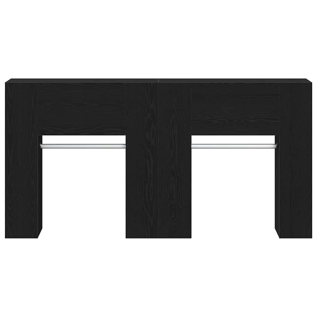 Armoires de Couloir 2 pcs Chêne Noir Bois d'Ingénierie