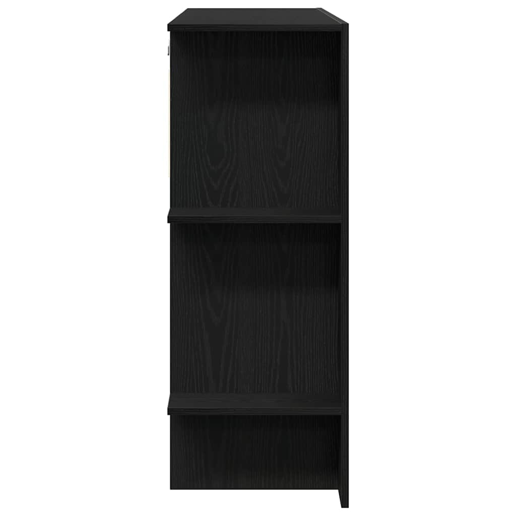 Armoires de Couloir 2 pcs Chêne Noir Bois d'Ingénierie