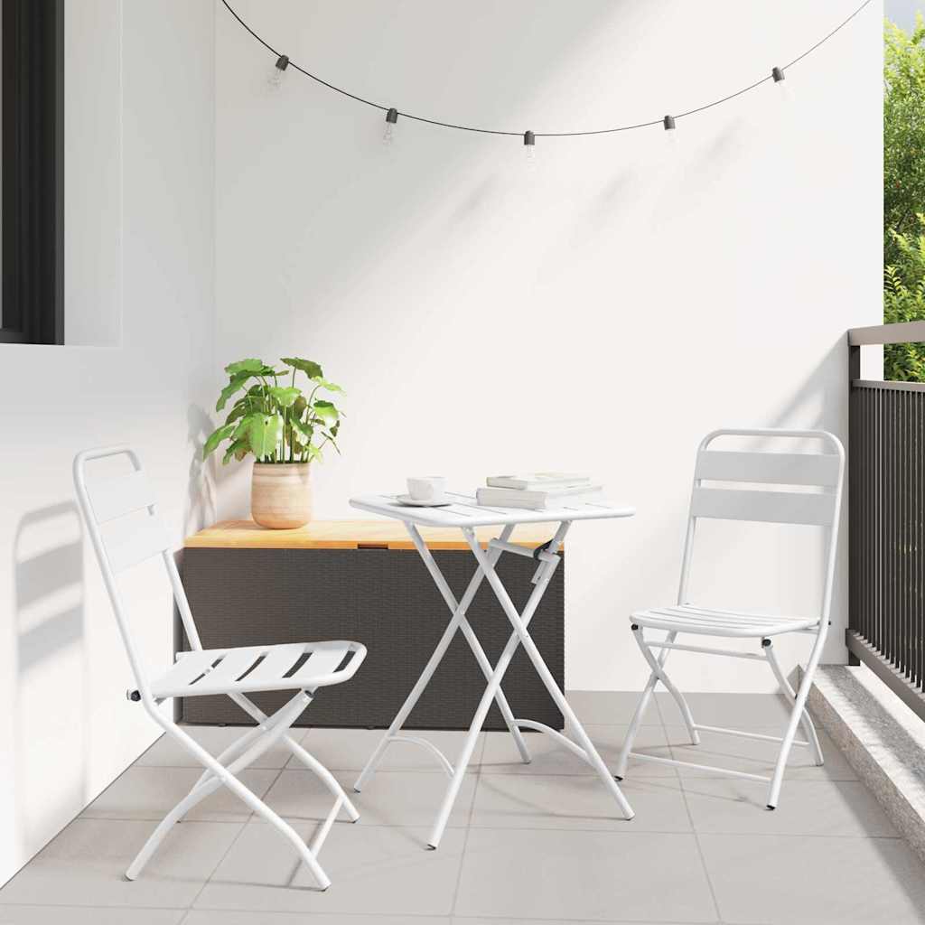 Ensemble bistrot 3 pcs Blanc Acier - XIOS