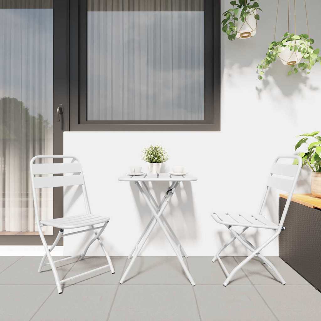 Ensemble bistrot 3 pcs Blanc Acier - XIOS