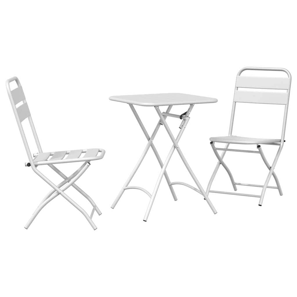 Ensemble bistrot 3 pcs Blanc Acier - XIOS