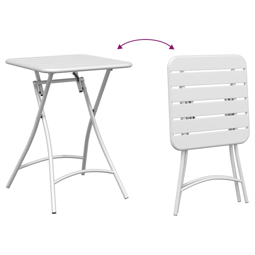 Ensemble bistrot 3 pcs Blanc Acier - XIOS