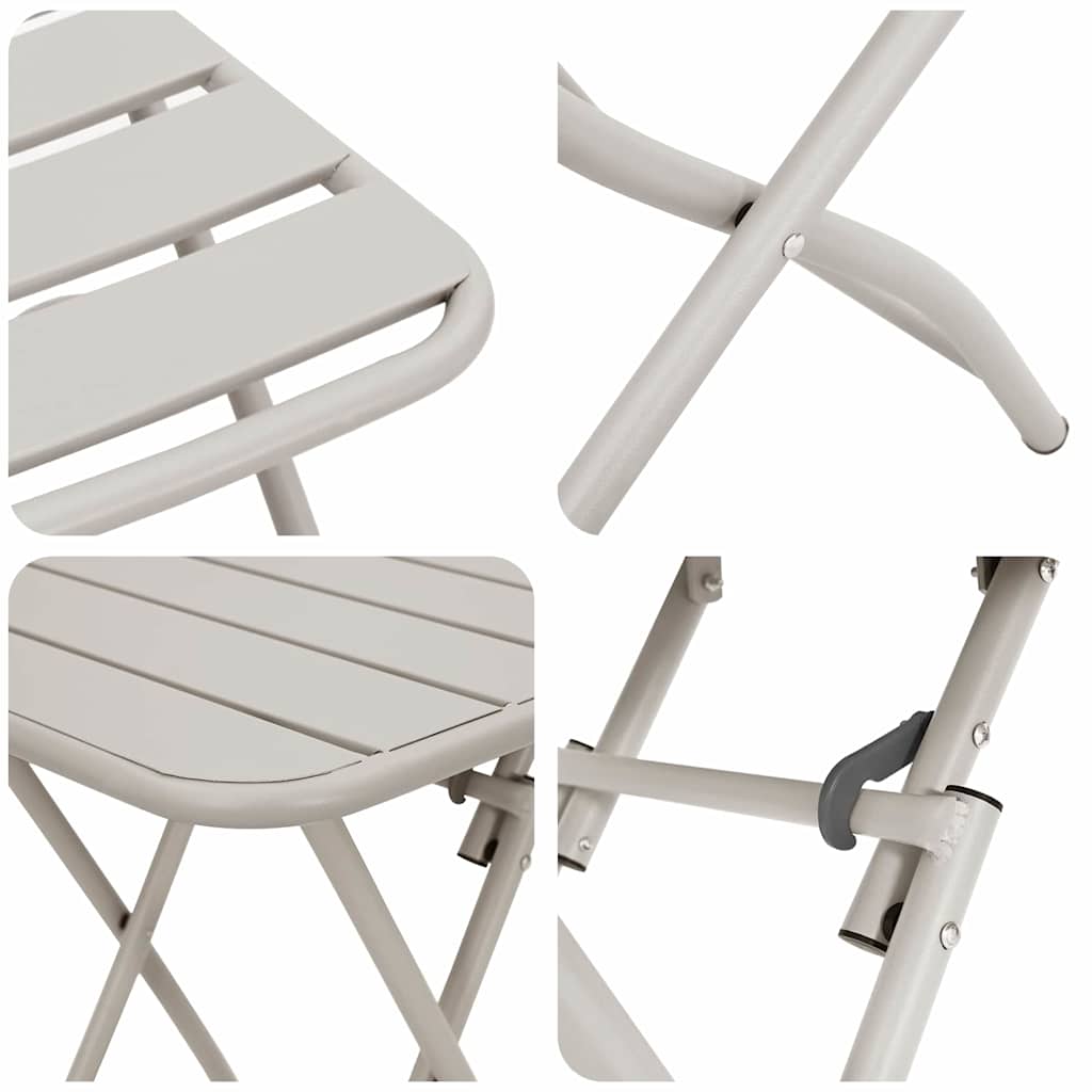 Ensemble bistrot 3 pcs Beige Acier - XIOS