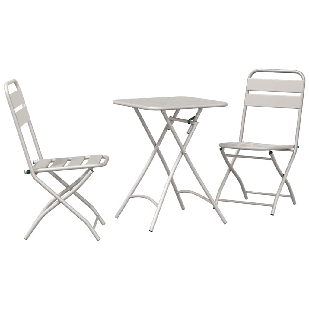 Ensemble bistrot 3 pcs Beige Acier - XIOS
