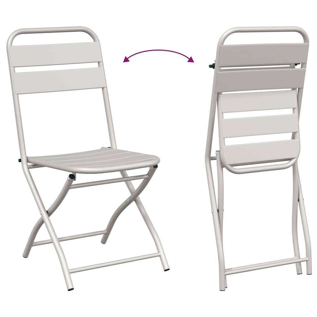 Ensemble bistrot 3 pcs Beige Acier - XIOS