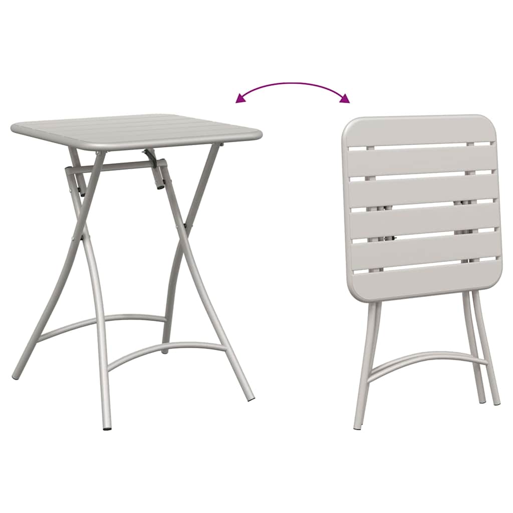 Ensemble bistrot 3 pcs Beige Acier - XIOS