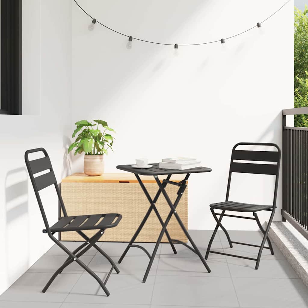 Ensemble bistrot 3 pcs Anthracite Acier - XIOS