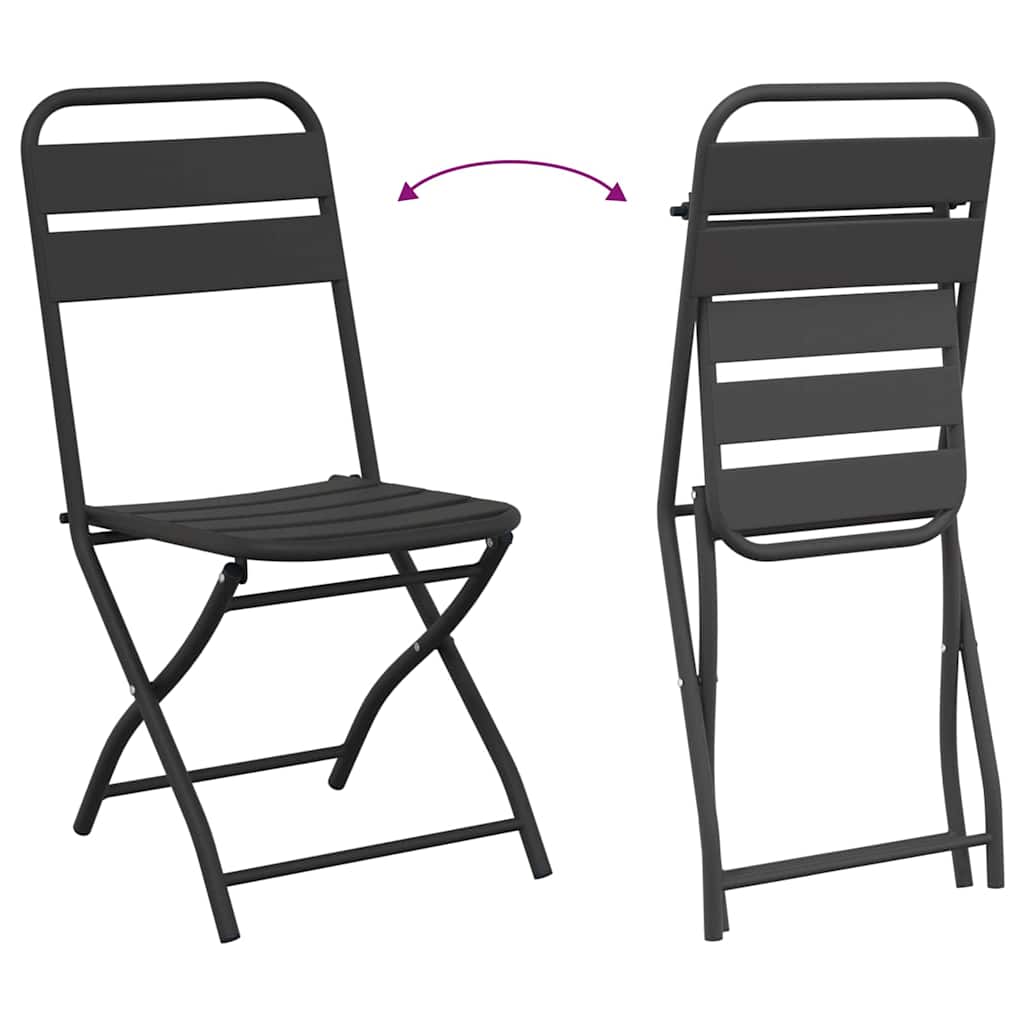 Ensemble bistrot 3 pcs Anthracite Acier - XIOS