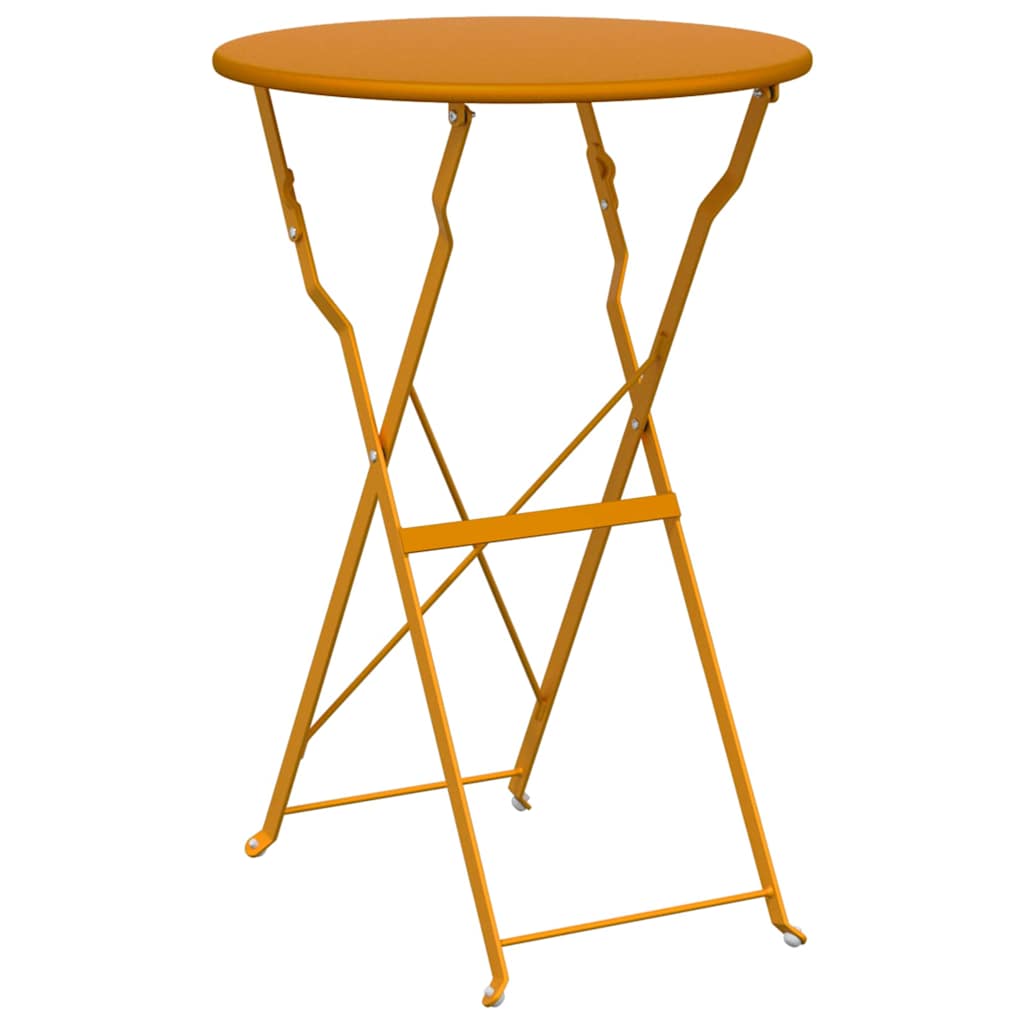 Ensemble bistro pliant 3 pcs Moutarde Acier - XIOS