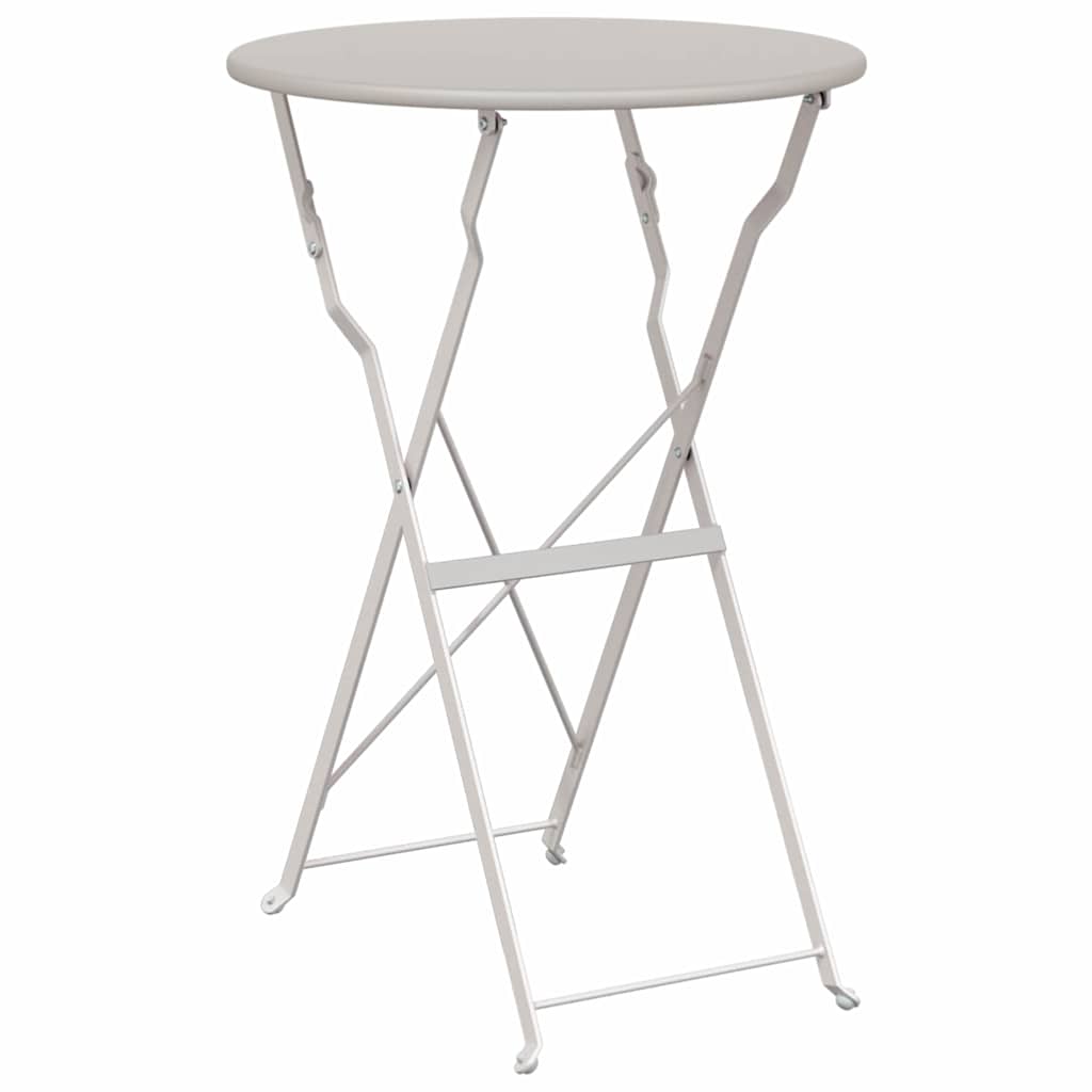 Ensemble bistro pliant 3 pcs Beige Acier - XIOS