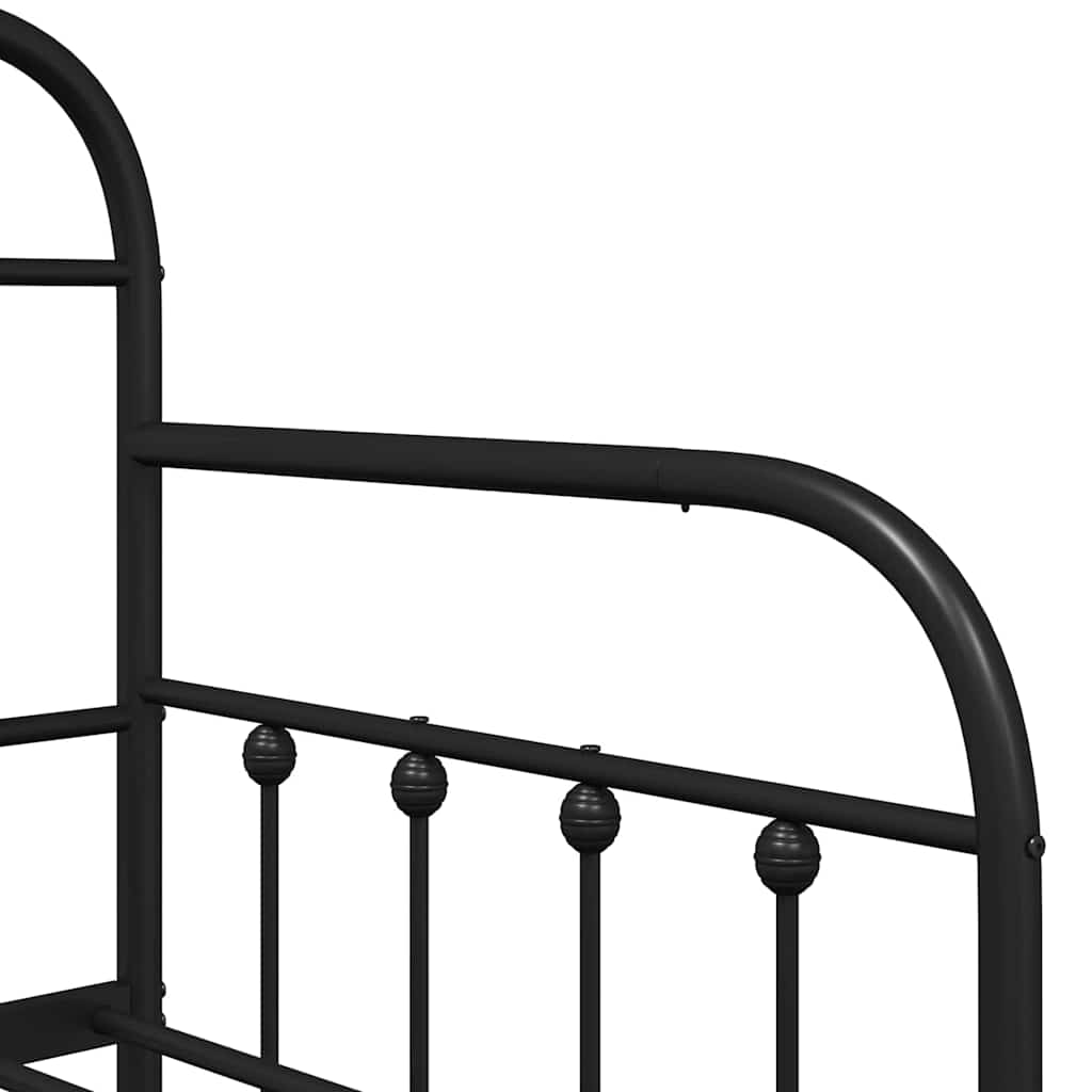 Cadre de lit de jour Noir 80 x 200 cm Acier enduit de poudre - XIOS