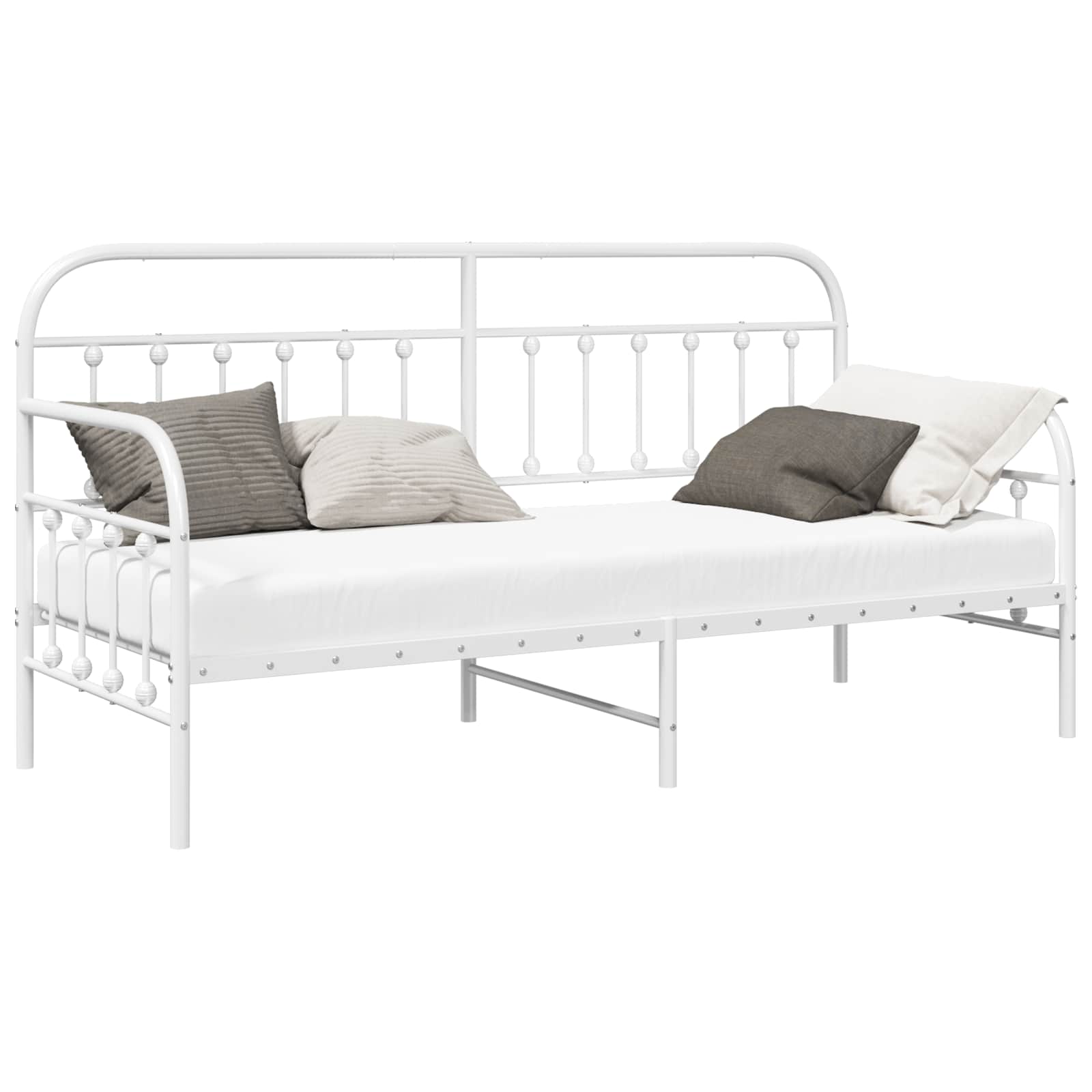 Cadre de lit de jour Blanc 75 x 190 cm Acier enduit de poudre - XIOS