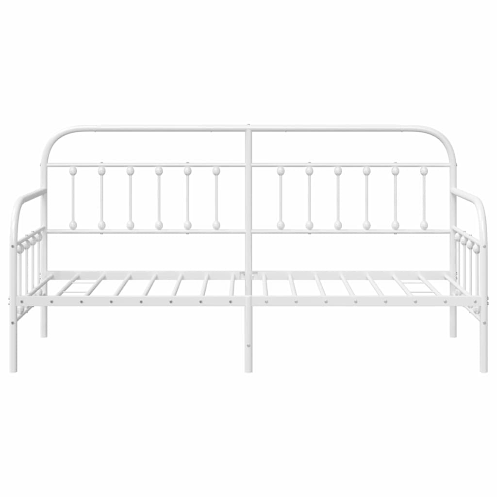 Cadre de lit de jour Blanc 75 x 190 cm Acier enduit de poudre - XIOS