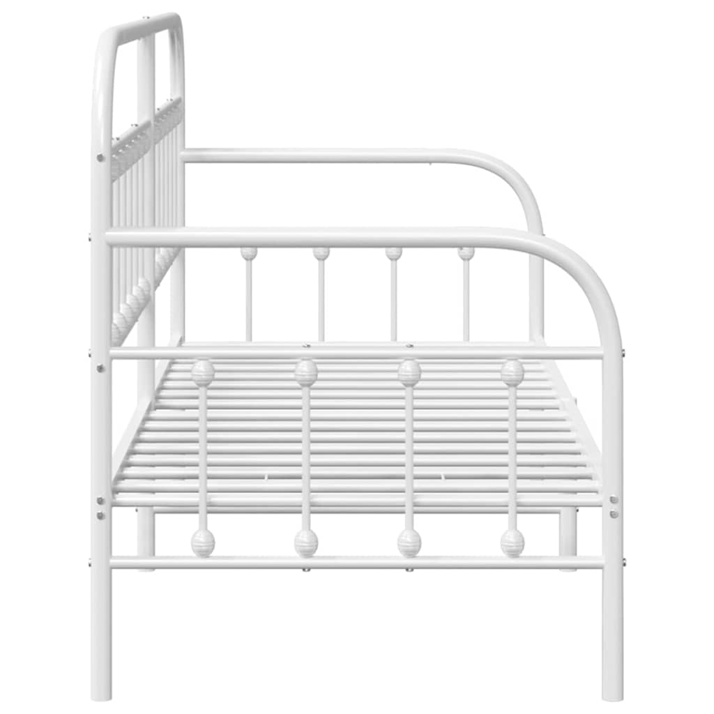 Cadre de lit de jour Blanc 80 x 200 cm Acier enduit de poudre - XIOS
