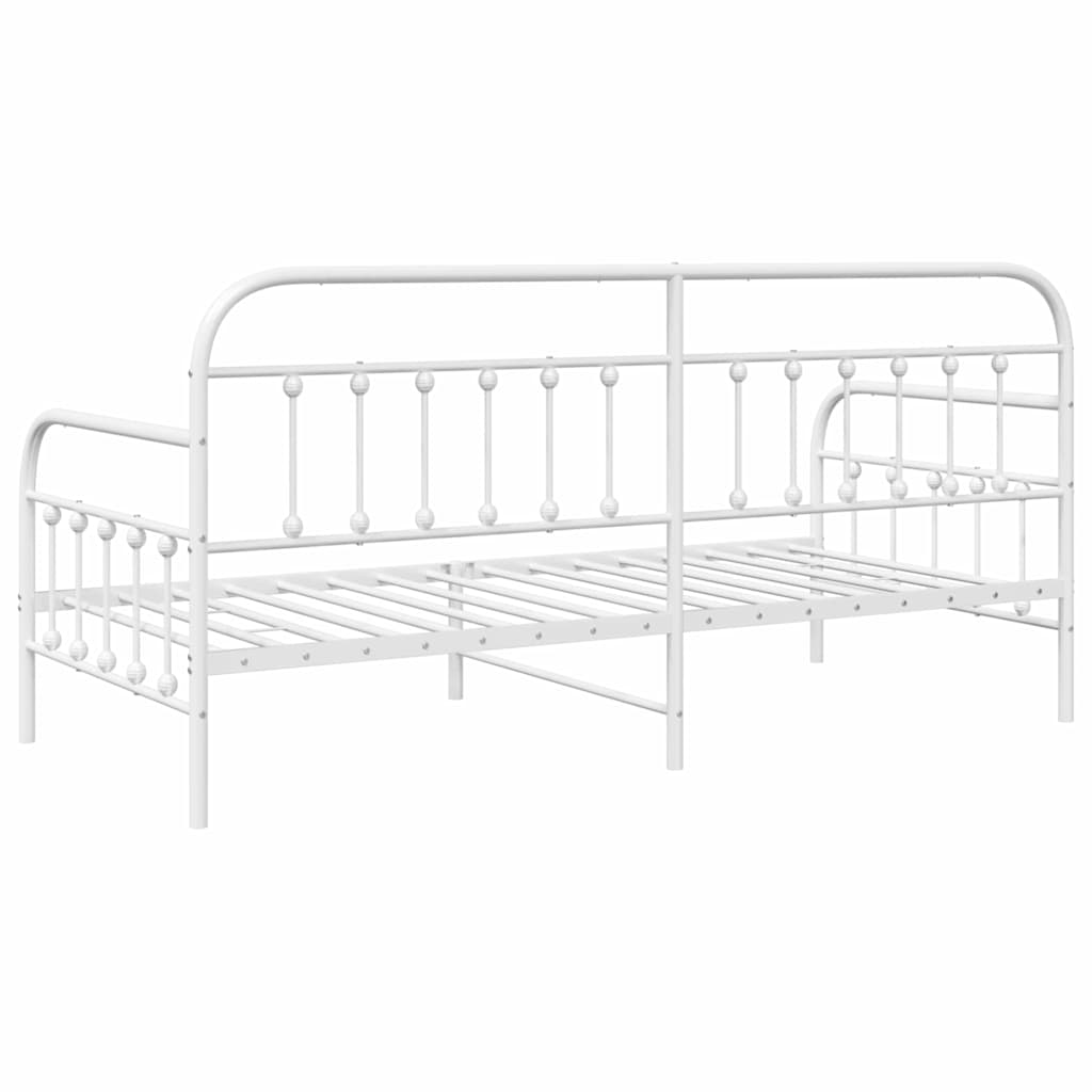 Cadre de lit de jour Blanc 100 x 200 cm Acier enduit de poudre - XIOS