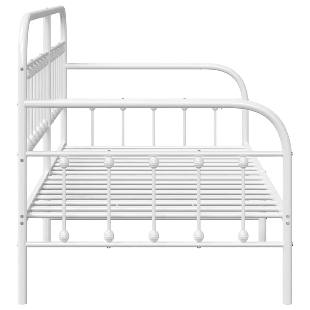 Cadre de lit de jour Blanc 100 x 200 cm Acier enduit de poudre - XIOS