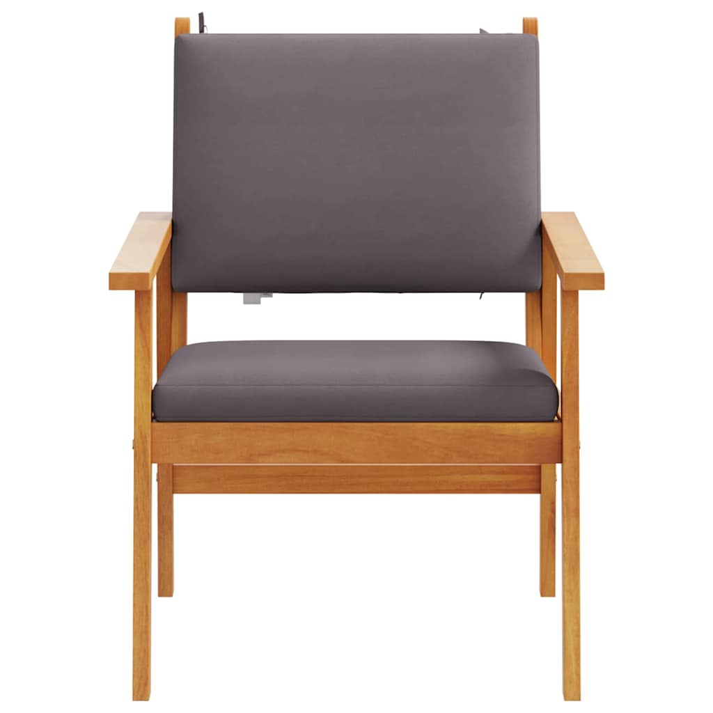 Chaise de jardin 2 pcs Anthracite Bois d'Acacia Massif - XIOS