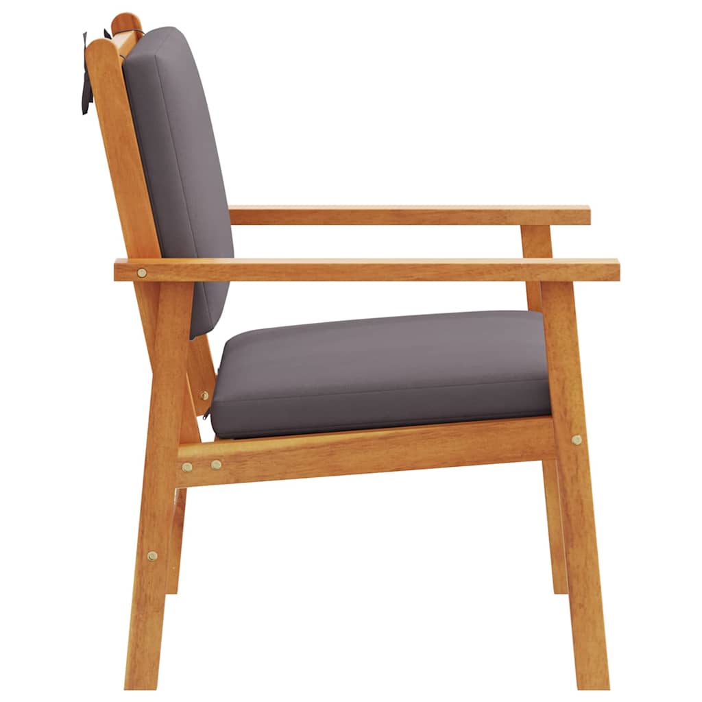 Chaise de jardin 2 pcs Anthracite Bois d'Acacia Massif - XIOS