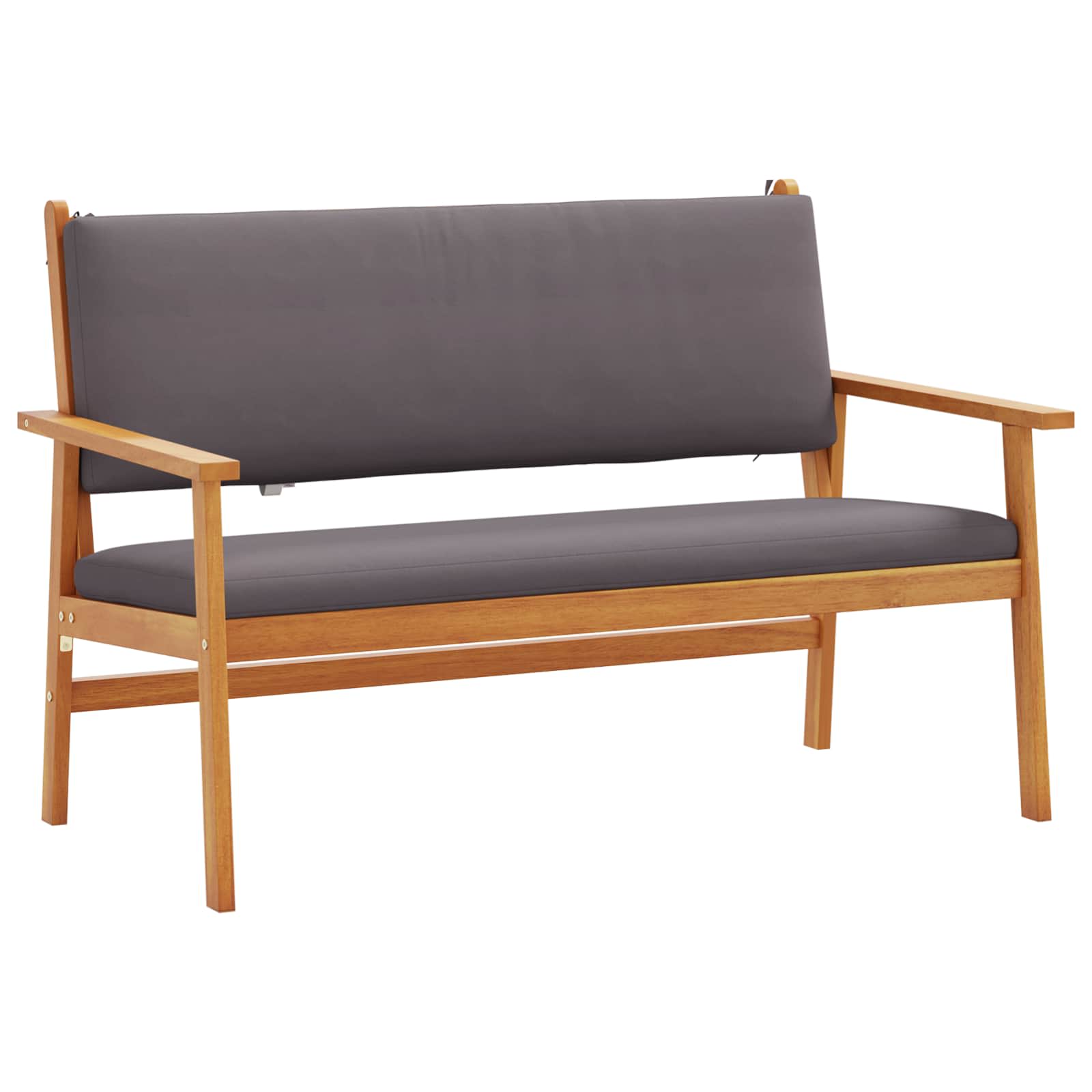 Banc de jardin avec coussin Anthracite Bois d'Acacia Massif - XIOS
