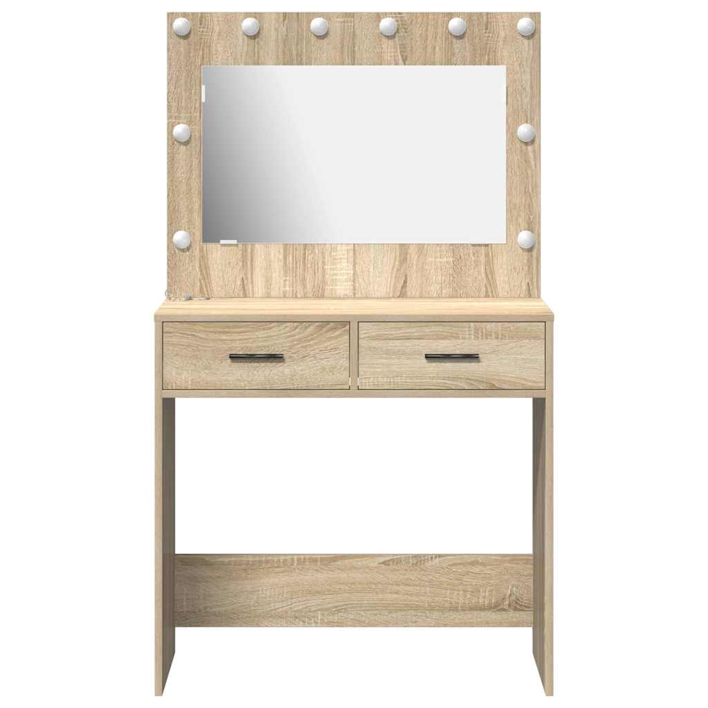 Coiffeuse Chêne sonoma 78.5 x 41 x 135 cm Bois d'ingénierie - XIOS