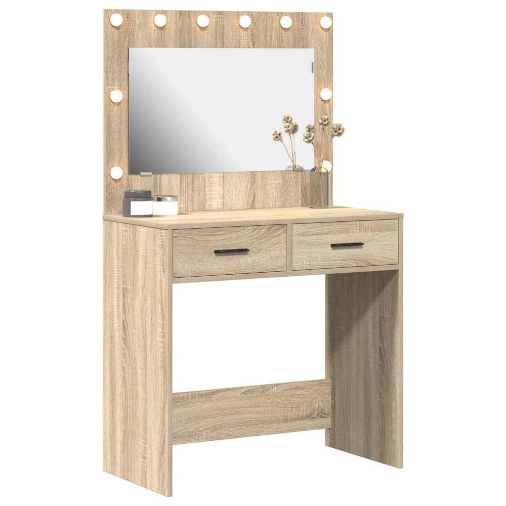 Coiffeuse Chêne sonoma 78.5 x 41 x 135 cm Bois d'ingénierie - XIOS