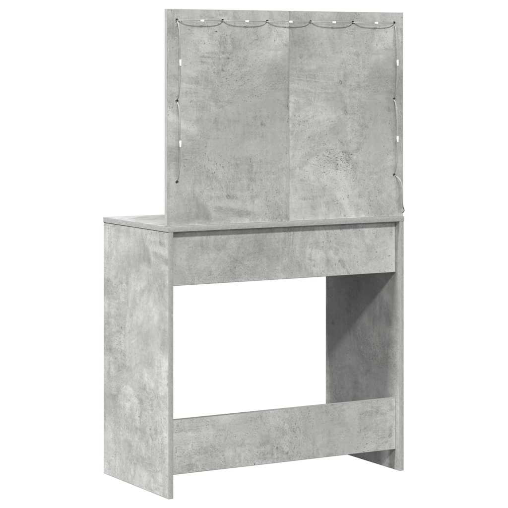 Coiffeuse Gris béton 78.5 x 41 x 135 cm Bois d'ingénierie - XIOS