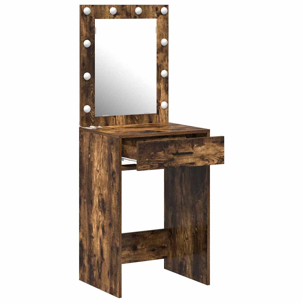 Coiffeuse Chêne fumé 50 x 41 x 135 cm Bois d'ingénierie - XIOS