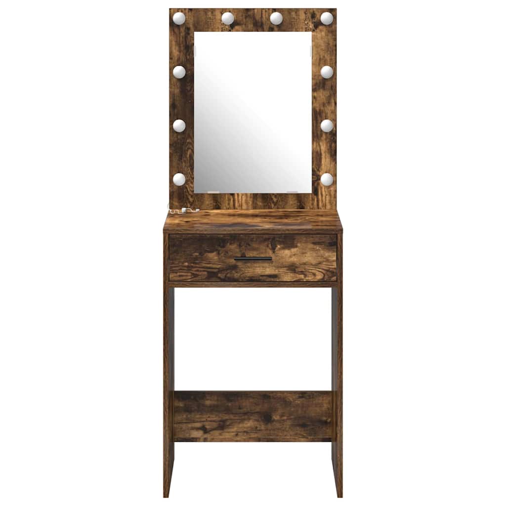 Coiffeuse Chêne fumé 50 x 41 x 135 cm Bois d'ingénierie - XIOS