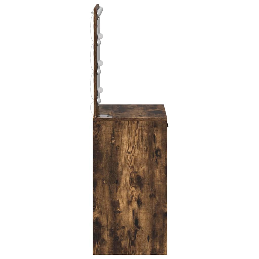 Coiffeuse Chêne fumé 50 x 41 x 135 cm Bois d'ingénierie - XIOS