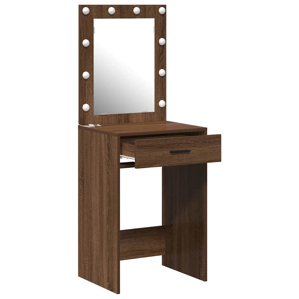 Coiffeuse Chêne brun 50 x 41 x 135 cm Bois d'ingénierie - XIOS