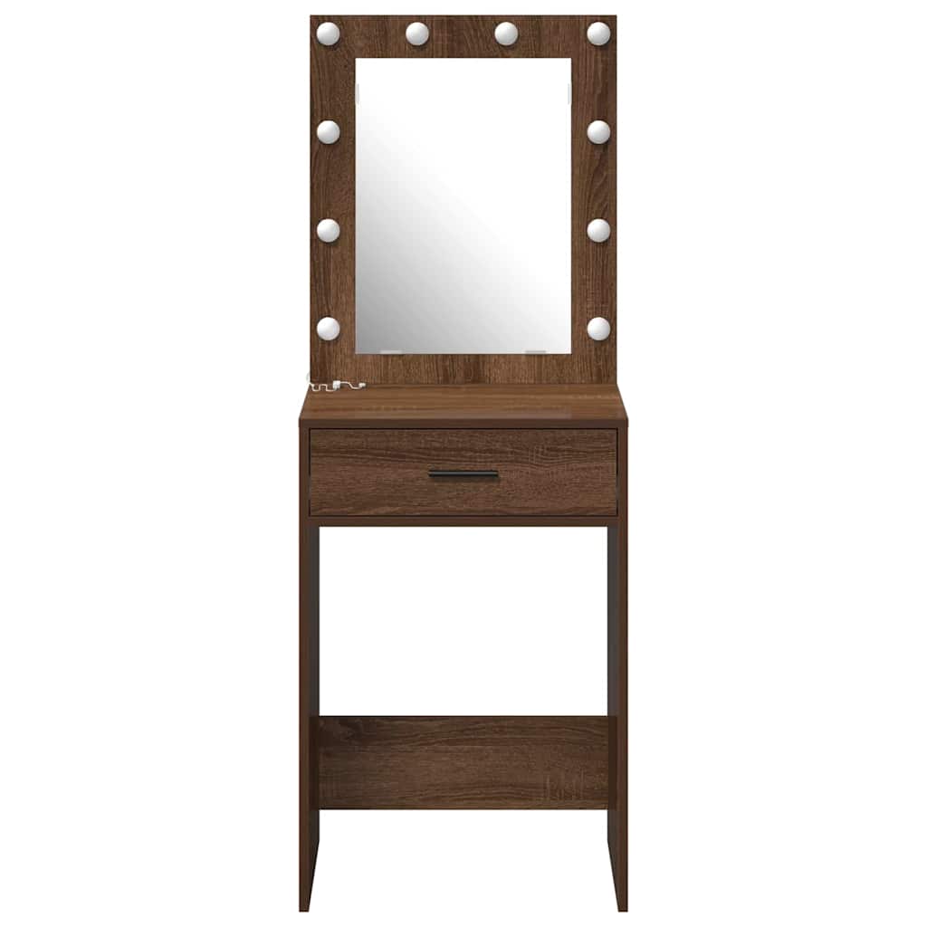 Coiffeuse Chêne brun 50 x 41 x 135 cm Bois d'ingénierie - XIOS