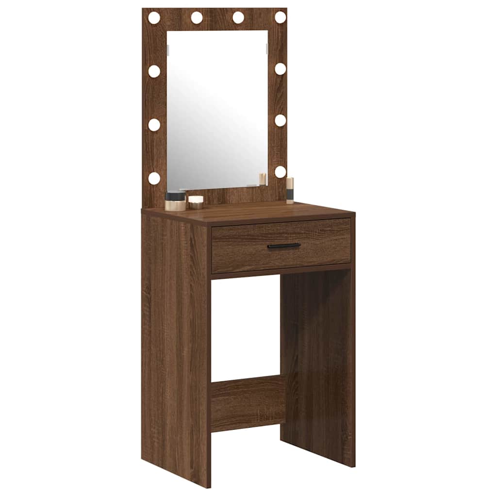Coiffeuse Chêne brun 50 x 41 x 135 cm Bois d'ingénierie - XIOS