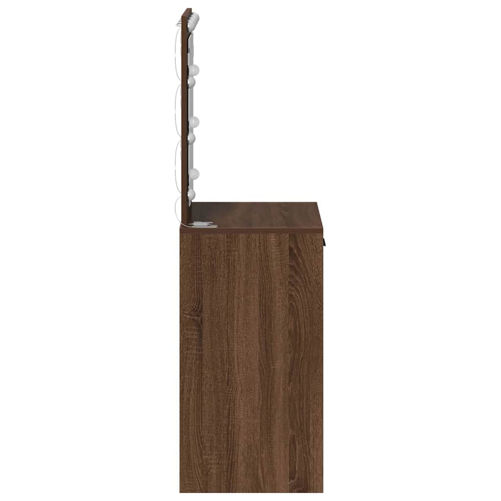 Coiffeuse Chêne brun 50 x 41 x 135 cm Bois d'ingénierie - XIOS
