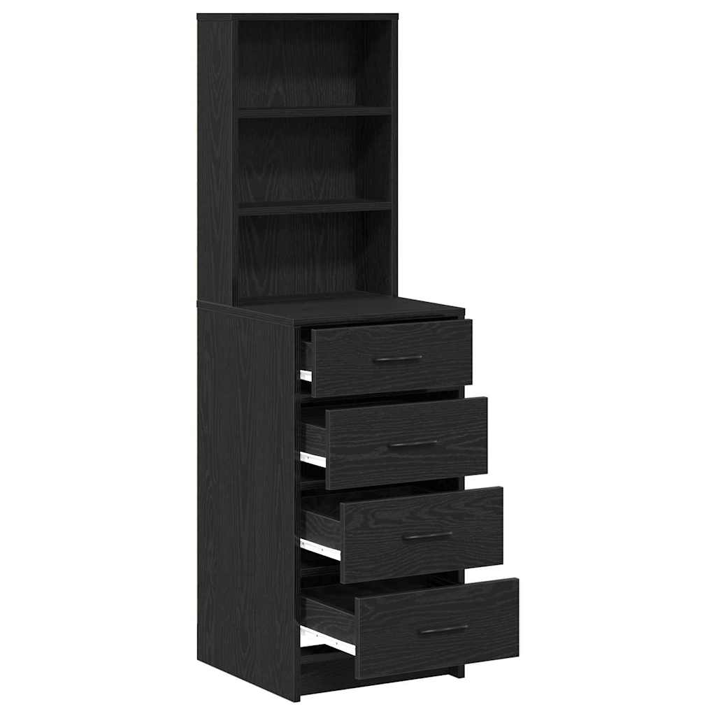 Haut Armoire Chêne noir 40 x 41 x 135 cm Bois d'ingénierie - XIOS