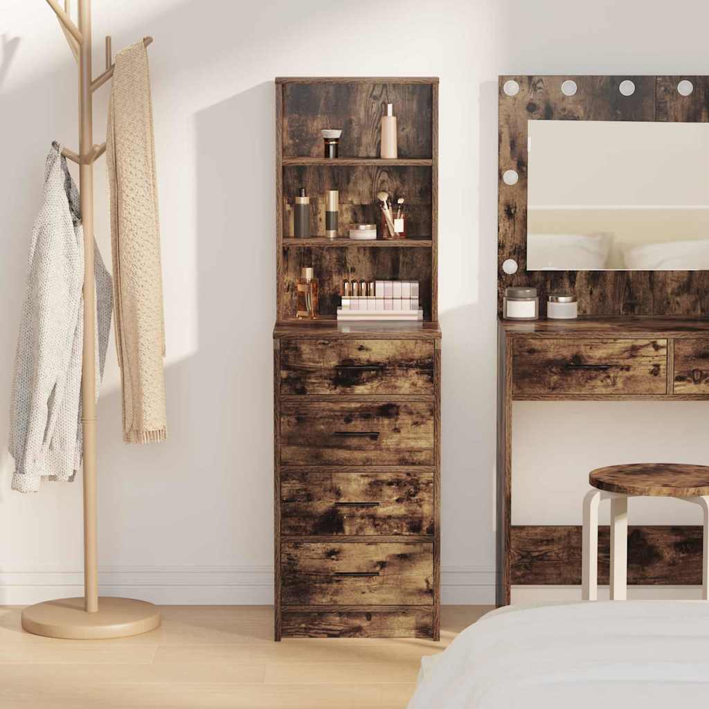 Haut Armoire Chêne fumé 40 x 41 x 135 cm Bois d'ingénierie - XIOS