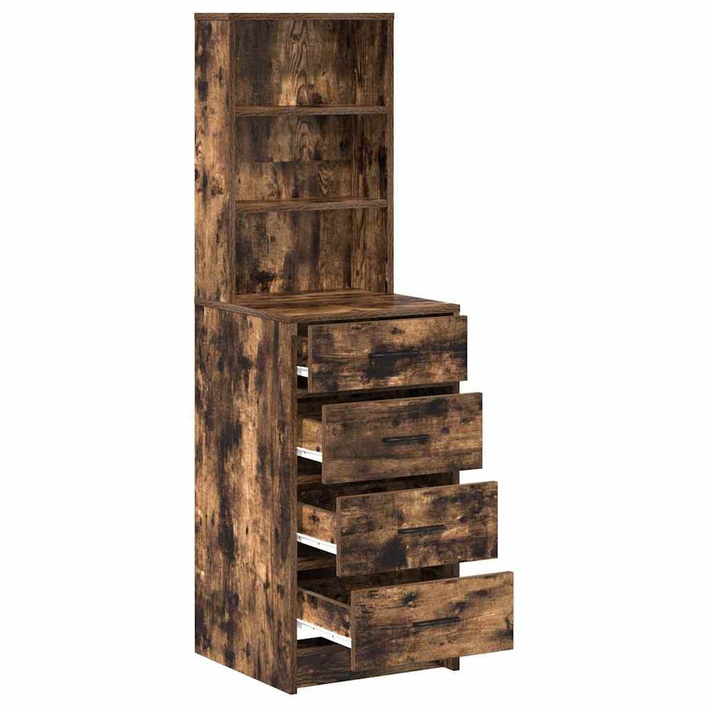 Haut Armoire Chêne fumé 40 x 41 x 135 cm Bois d'ingénierie - XIOS